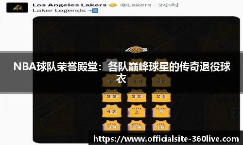 NBA球队荣誉殿堂：各队巅峰球星的传奇退役球衣